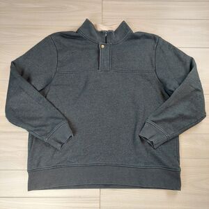 Orvis Sweater Mens XXL 2XL Gray Quarter 1/4 Zip Pullover Fisherman‎ Dad Gorpcore